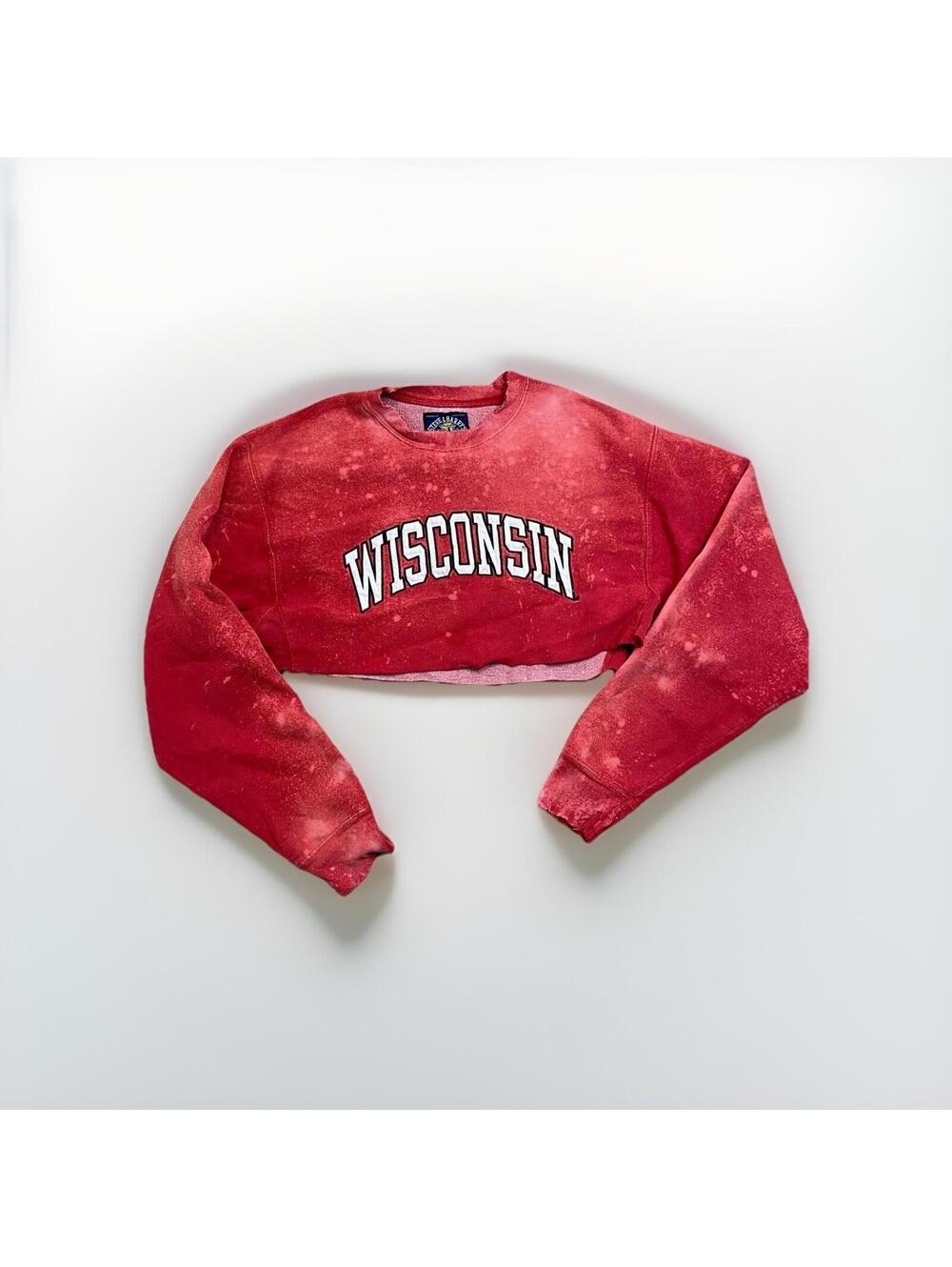 VTG Steve & Barry’s Women University Of Wisconsin Red Cropped Sweatshirt, M